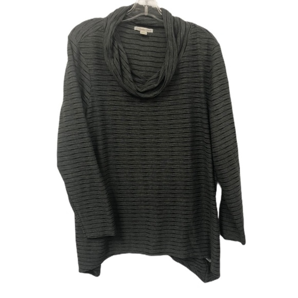COLDWATER CREEK COWLNECK‎ TEXTURED TOP 2X